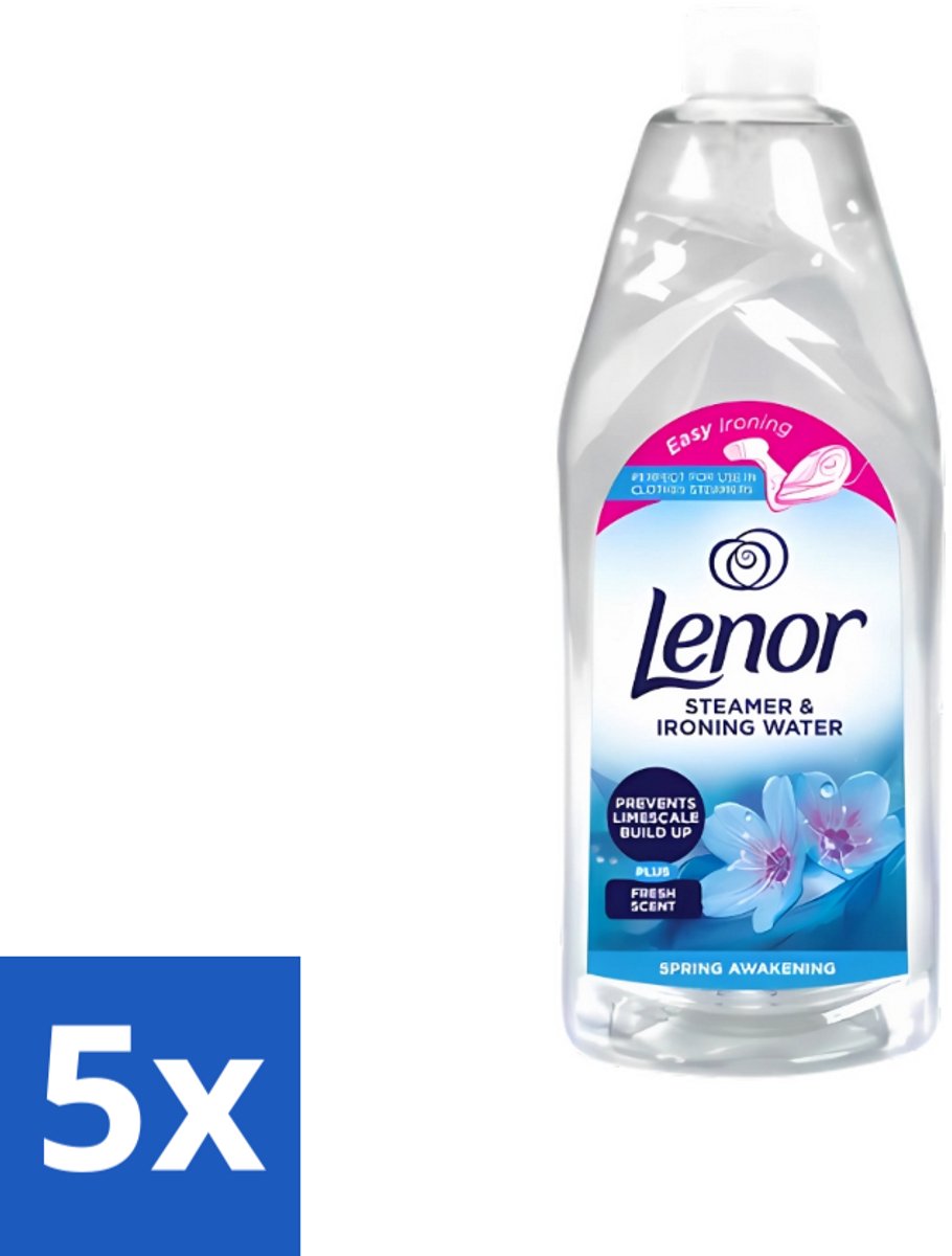 5 x Lenor - Strijkwater - Spring Awakening - Textielverfrisser - 1000 ml - Strijkwater - Textielverfrisser - Wasgoed - Frisheid - Kleding