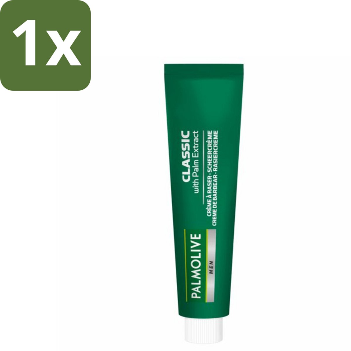 1 x Palmolive Men Scheercrème Classic 100 ml - Scheerkruid - Scheerkruid Voor Mannen - Scheerkruid Verzorgend - Scheerkruid Fris - Scheerkruid Voor Gevoelige Huid