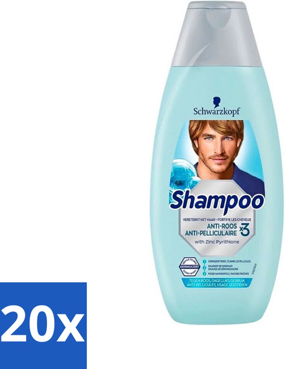 Schwarzkopf - Shampoo Anti-Roos - Tegen Schilfers & Jeuk - 400 ml - Bulkverpakking - 20 stuks