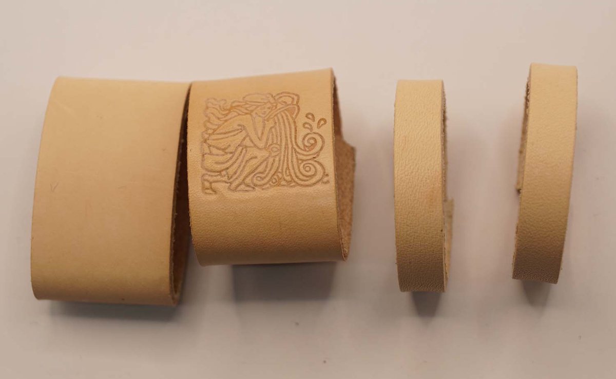 4 Lederen riem lusjes voor broekriem van 4 cm breed 1x sterrenbeeld WATERMAN 3 cm breed, 2x smalle uni 1 cm breed, 1x breed uni 3 cm breed - riem lusjes die je zelf kunt verven - riem lusje vervangen omdat die verloren is
