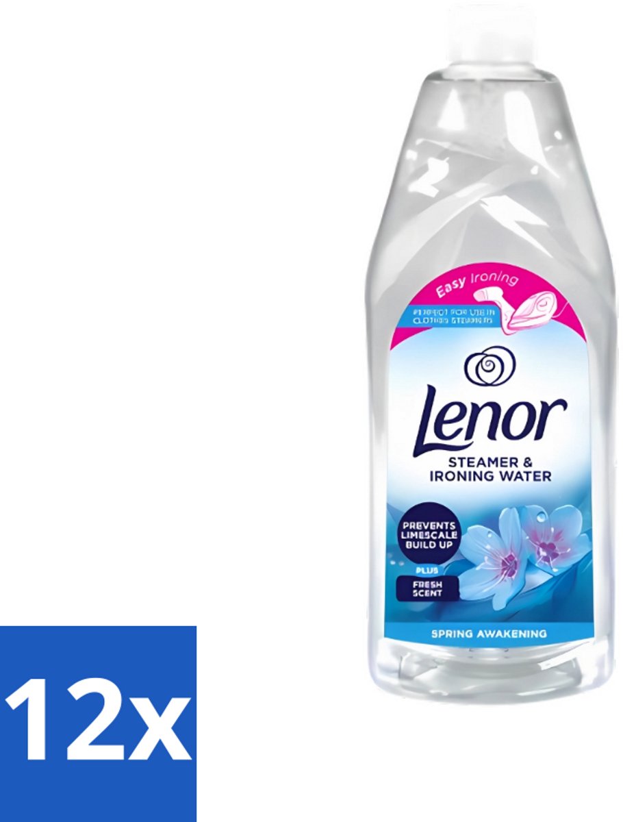 Lenor - Strijkwater - Spring Awakening - Textielverfrisser - 1000 ml - Voordeelverpakking - 12 stuks