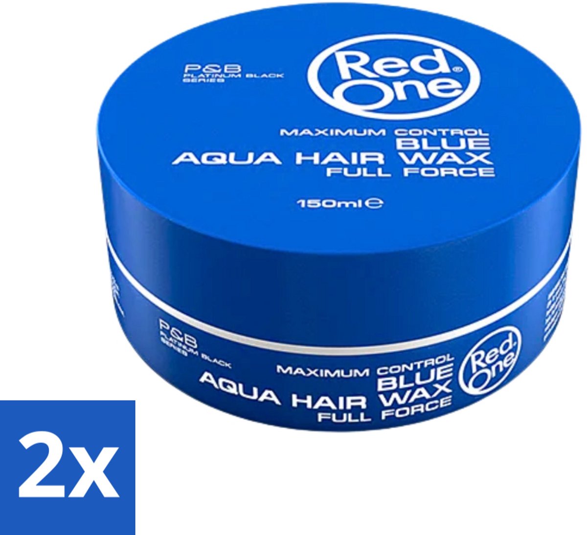 2 x Red One - Haarwax - Blue - Aqua Hair Wax - Voor Sterke Hold & Glanzende Finish - 150 ml - Haarwax - Hold - Glans - Styling - Waterbasis