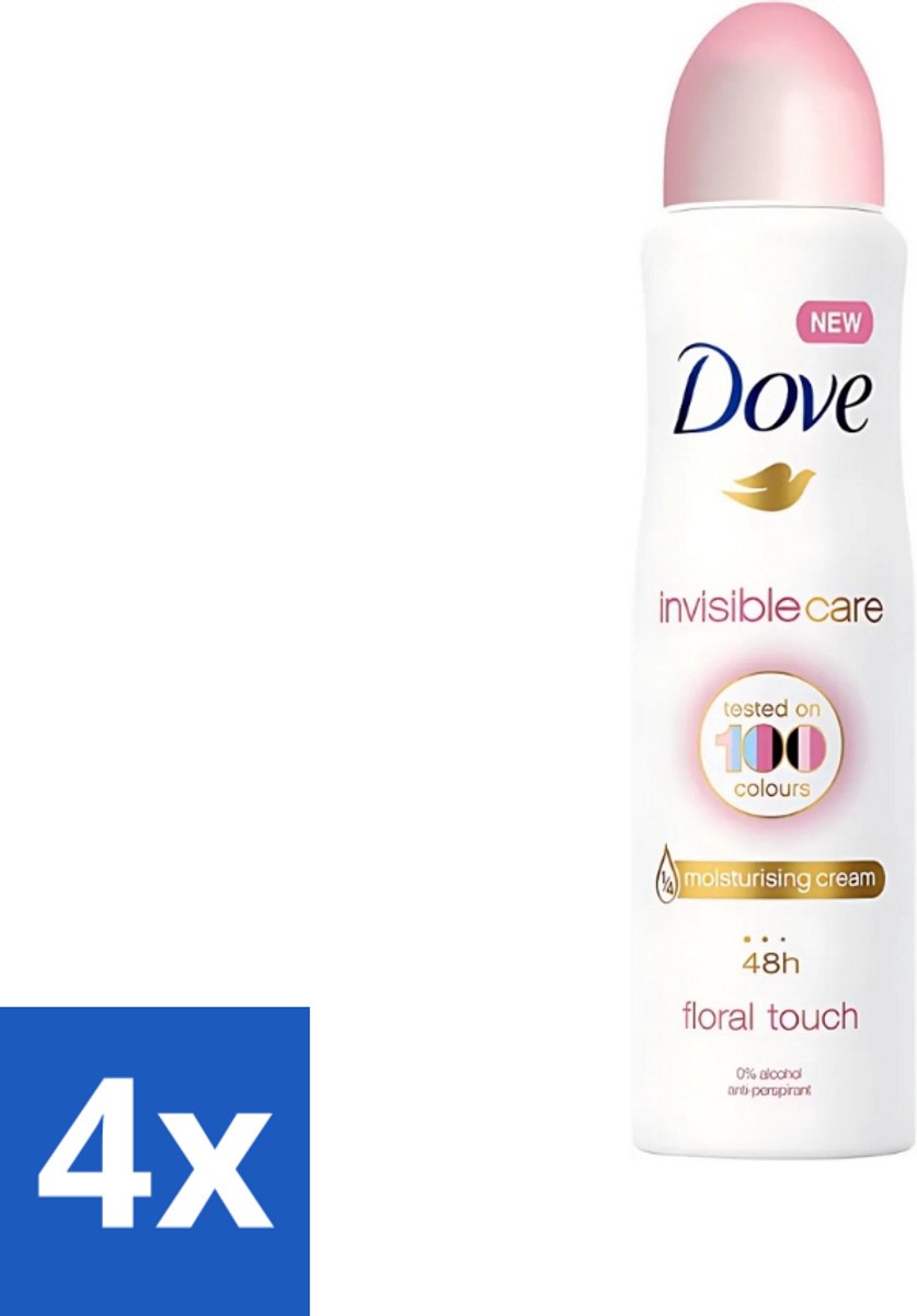 4 x Dove - Deodorant - Spray Invisible Care - Onzichtbare bescherming - 250 ml - Dove Deodorant Spray - Onzichtbare Bescherming - Anti-Transpirant - Zweetbescherming - Geurbeheersing