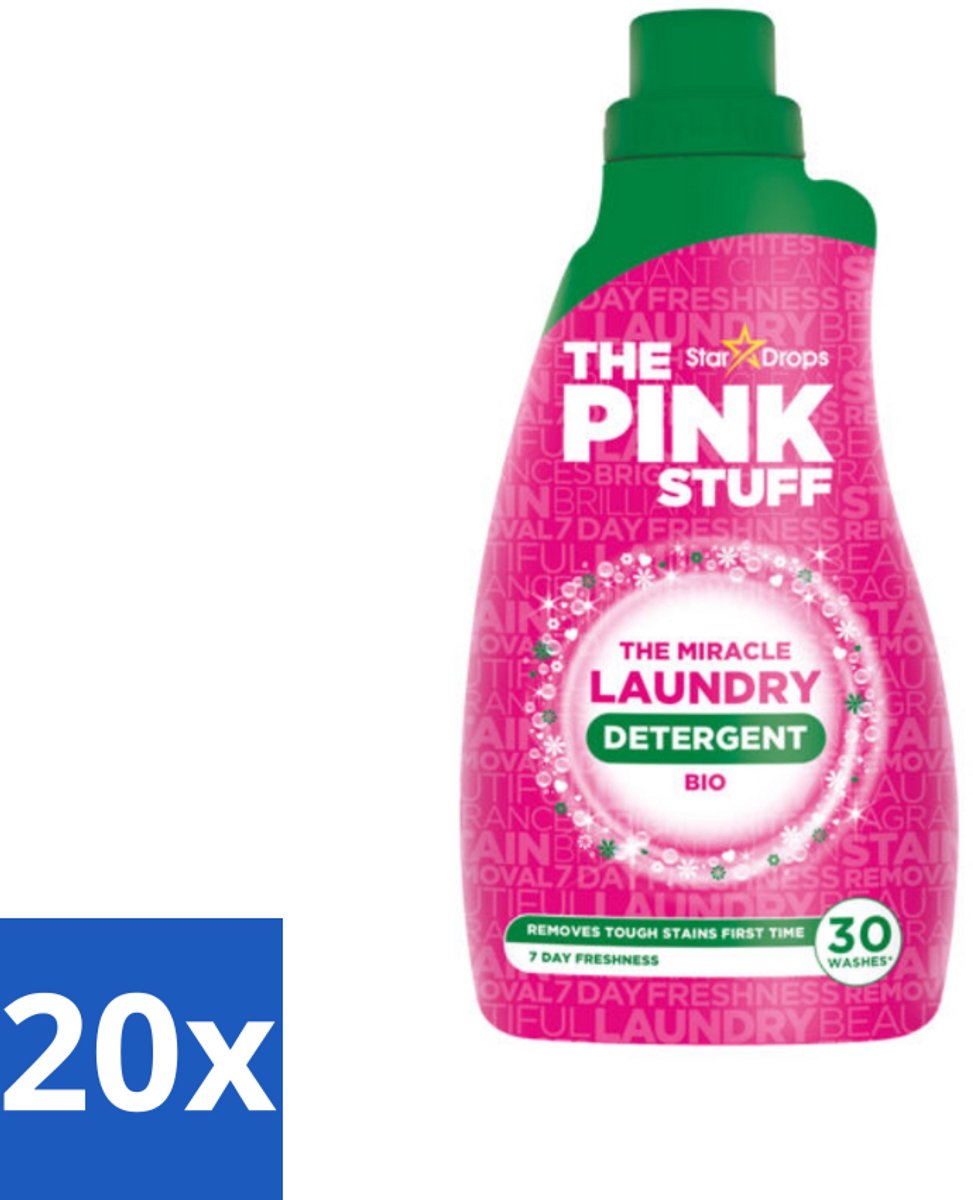 The Pink Stuff BIO - Wasgel - Wasmiddel - Biologisch - 30 Wasbeurten - 960ml - Bulkverpakking - 20 stuks