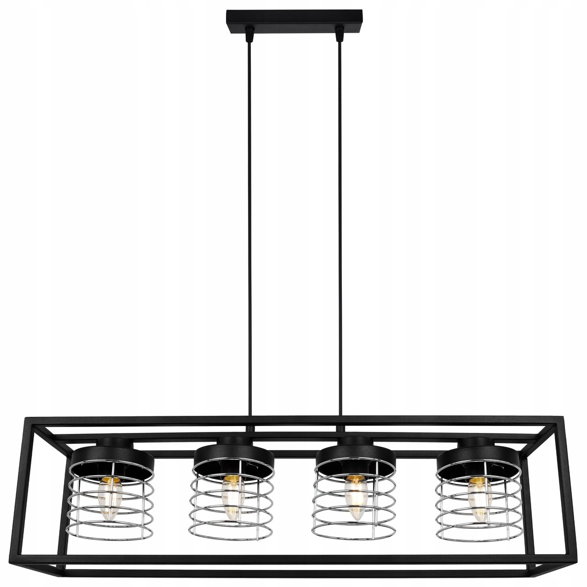 Moderne Zwarte Kooi Hanglamp - Loft Stijl