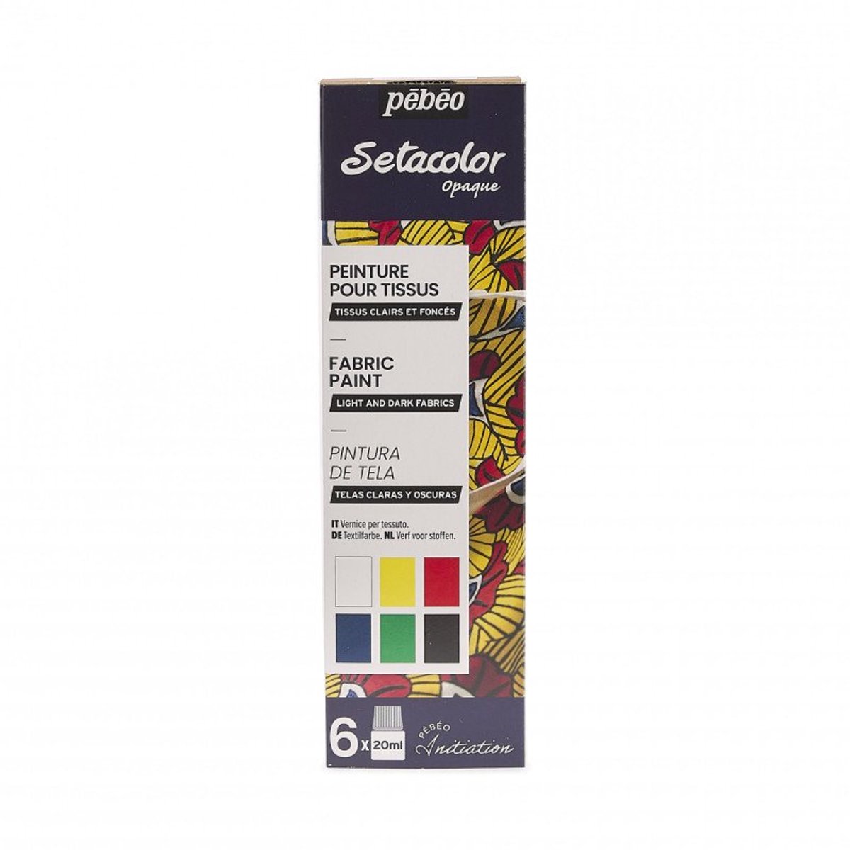 Textielverf Pebeo Setacolor Workbox Set 10 x 45 ml.
