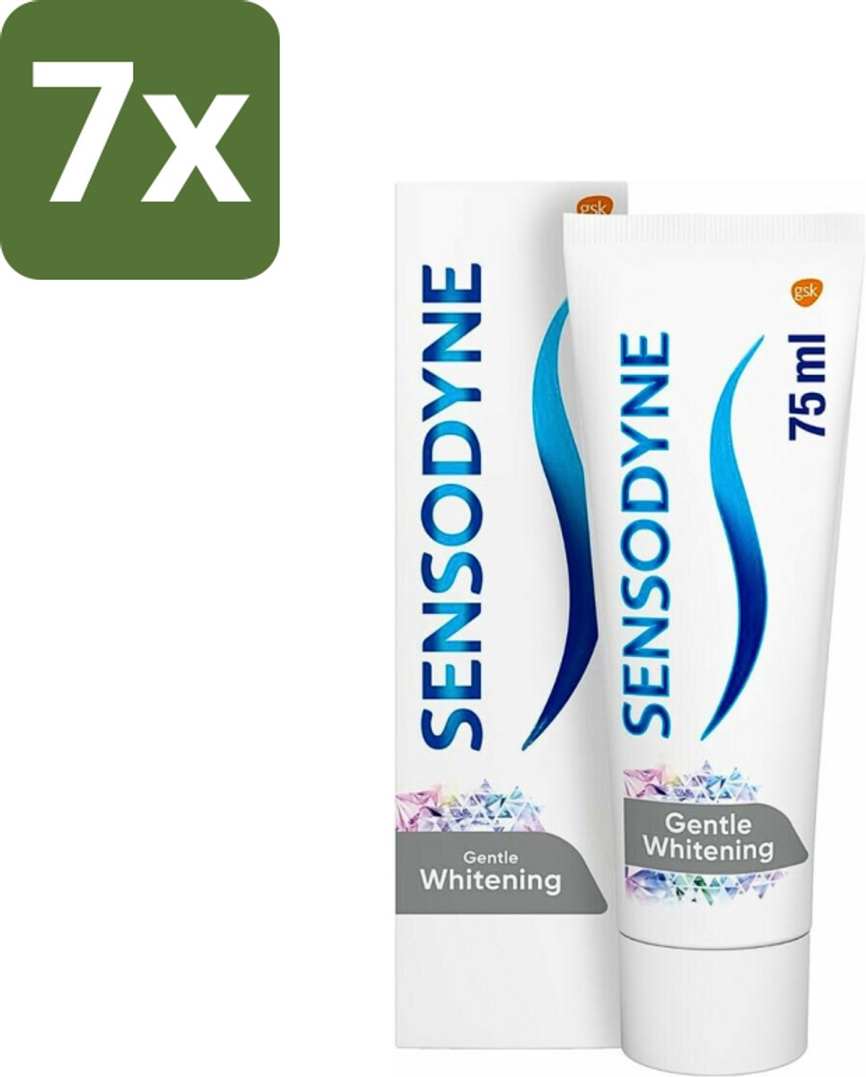 7 x Sensodyne - Tandpasta - Gentle Whitening - Milde Reiniging - 75 ml - Gevoelige Tanden - Wittere Tanden - Milde Whitening - Tandpasta - Tandglazuur