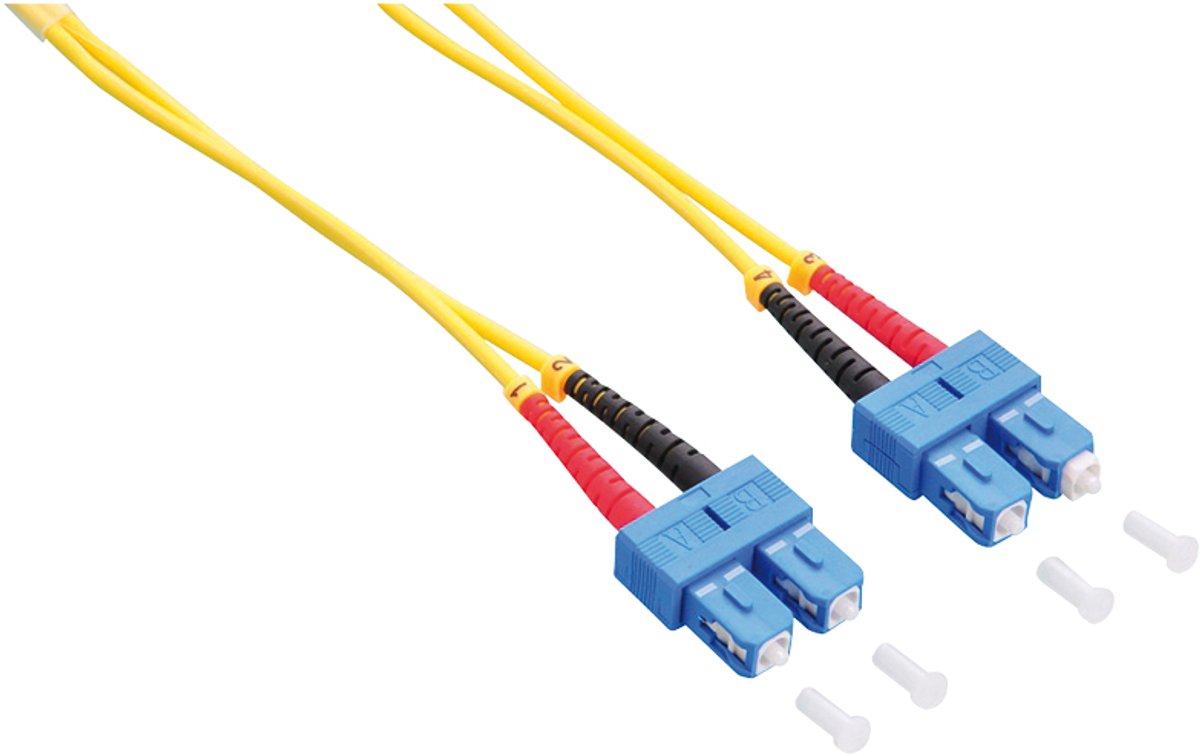 LogiLink FP0SC05 InfiniBand en Glasvezelkabel 5 m SC Geel