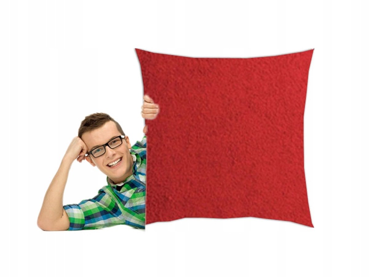 Merkloze Rode Sierkussenhoes badstof 40x40 cm