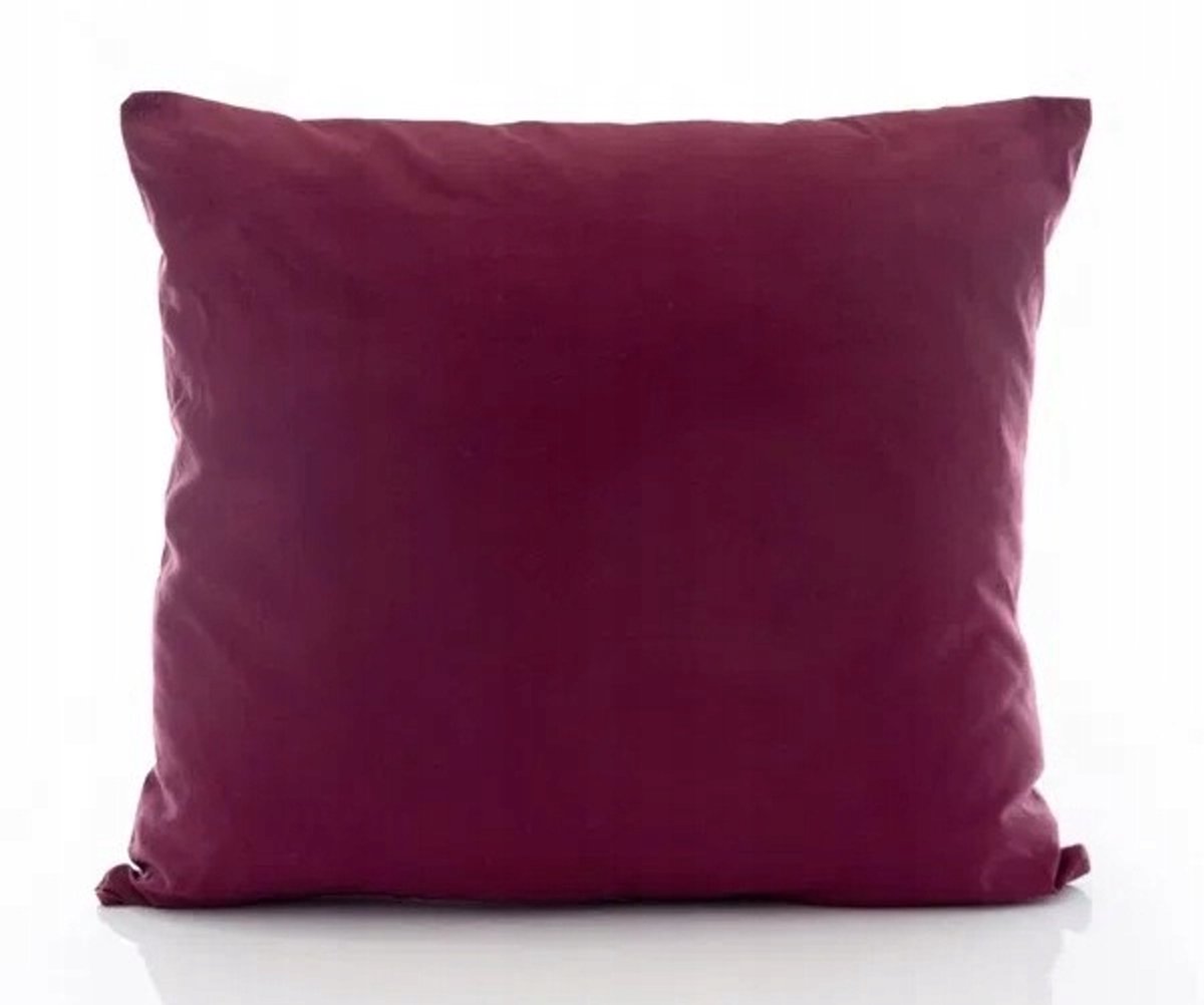 Katoenen satijnen kussensloop 50x60 cm bordeauxrood