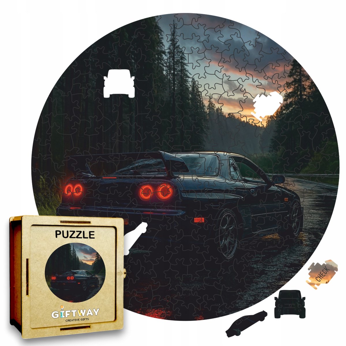 Houten Puzzel Auto 215 Stukjes - Creatieve Volwassenen Puzzel