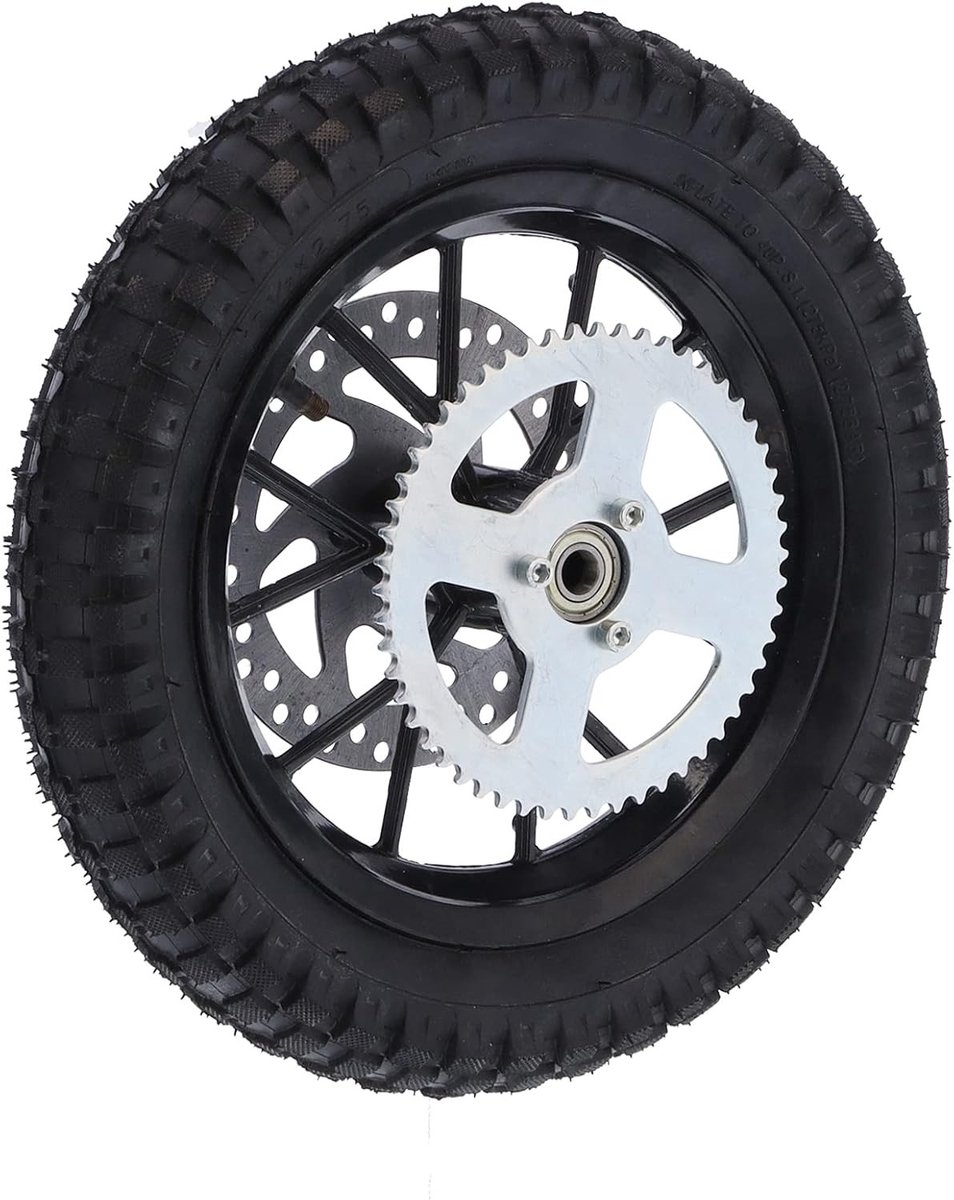 Achterwiel voor Mini Dirtbike, 12.5 x 2.75 Inch Rubber + Metalen Banden voor 2-Takt Mini Moto, Geschikt voor Offroad Gebruik