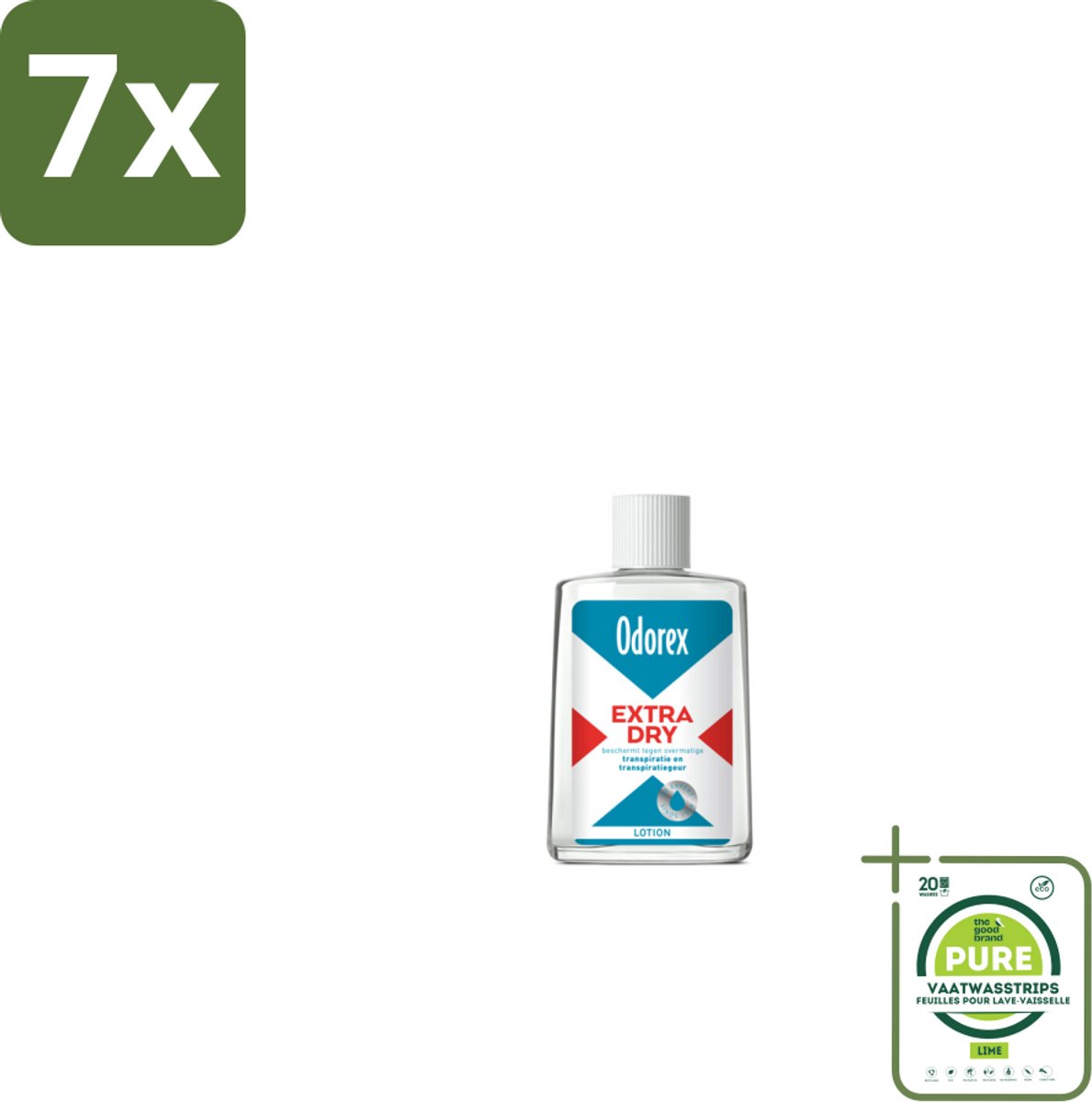 7 x Odorex Extra Dry Lotion 50 ml - Grootverpakking - Extra Dry - Overmatig Zweten - Zweetgeur - Deodorant - Vloeibare Lotion