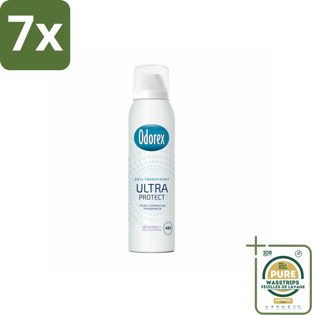 7 x Odorex - Deodorant Spray - Ultra Protect - Extra Krachtig - 150 ml - Grootverpakking - Anti-transpirant Spray - Zweetvermindering - Geurvermindering - Huidvriendelijk - 48 Uur Bescherming