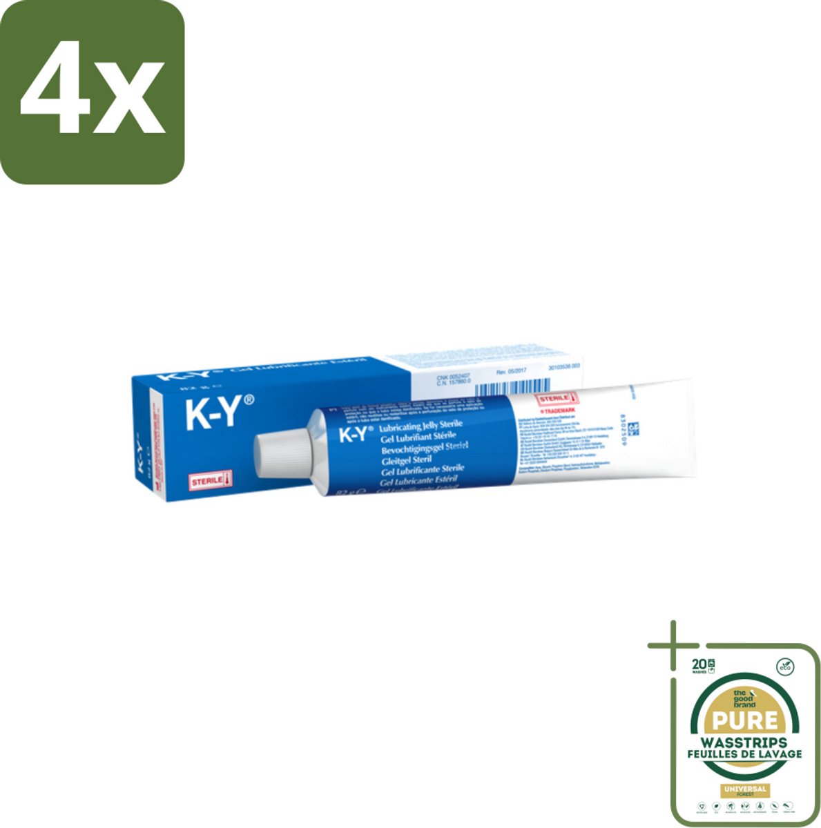 K-Y Glijmiddel 82 gr - Voordeelverpakking - 4 stuks - Waterbasis - Bevochtigingsgel