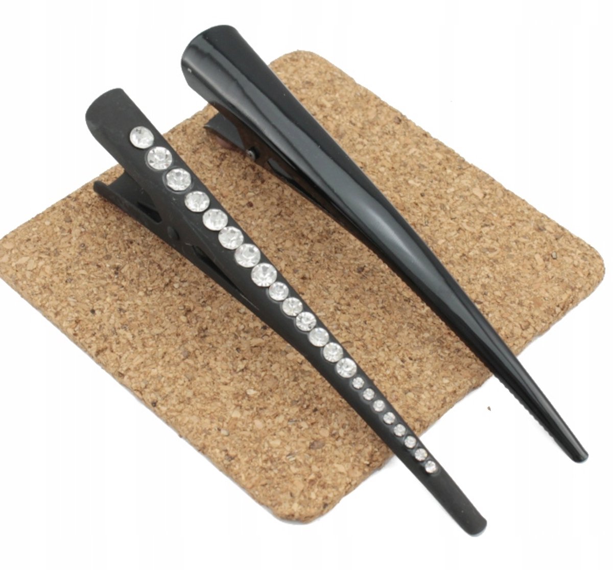 Grote Zwarte Haarklemmen 12 cm - 2 Stuks