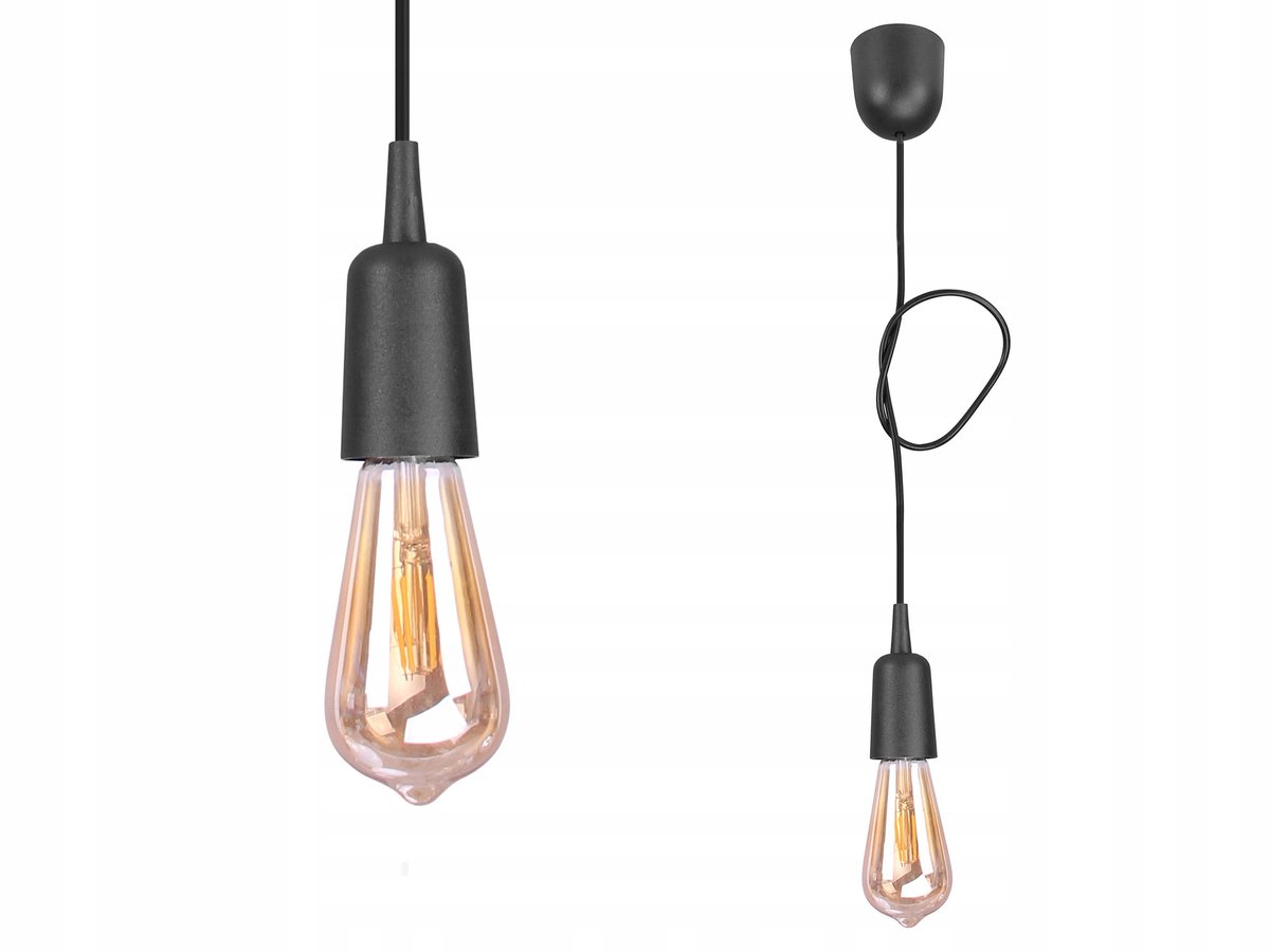 Merkloze Zwarte Hanglamp Edison Stijl Loft Retro