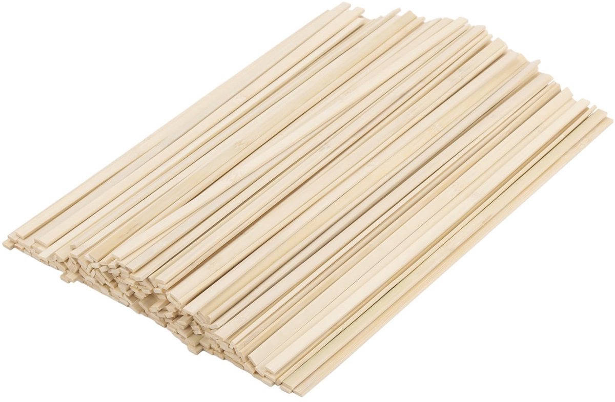 Solidchoice - 200 Stuks Bamboe Latten 40 cm voor Modelbouw en Knutselprojecten