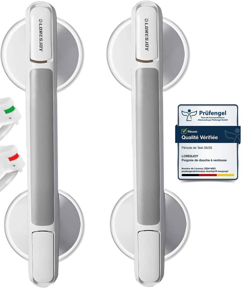 Solidchoice - Veiligheidssteun met Zuignap voor Badkamer (2-Pack)