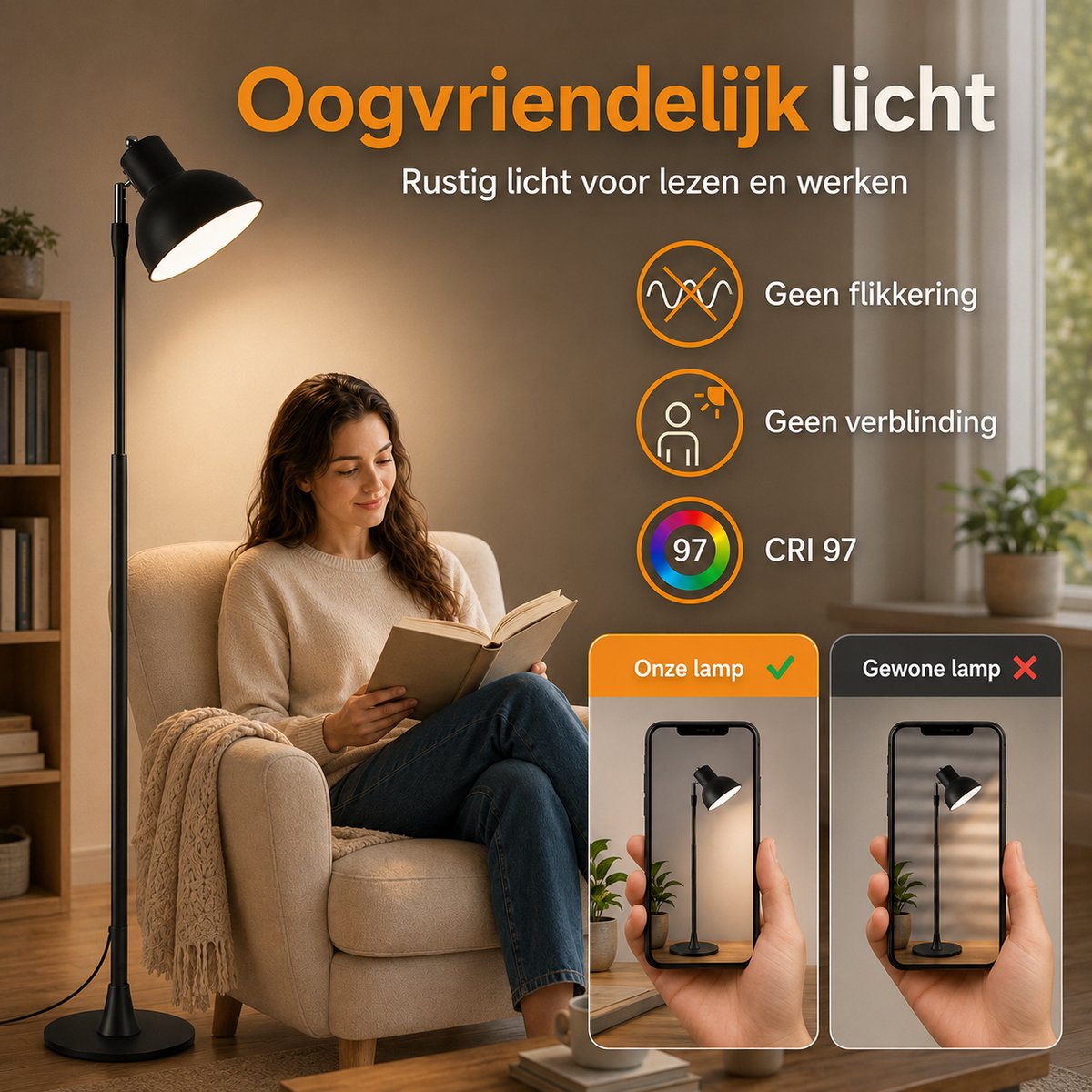 MUPOO Bureaulamp LED Dimbaar - 3 Lichtkleuren thumbnail 3