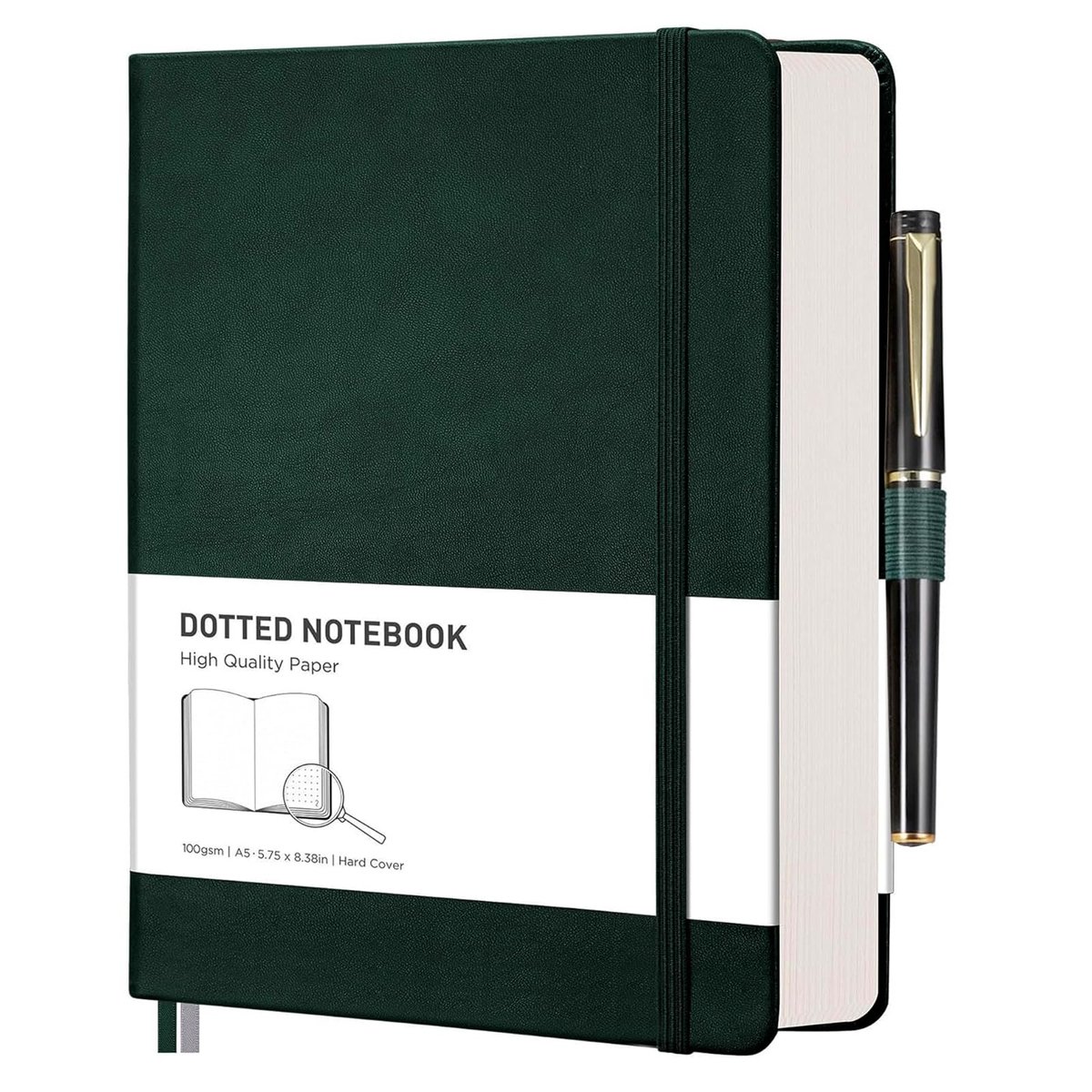 Elzusha - A5 Notitieboek met Pen en Dotted Pagina's
