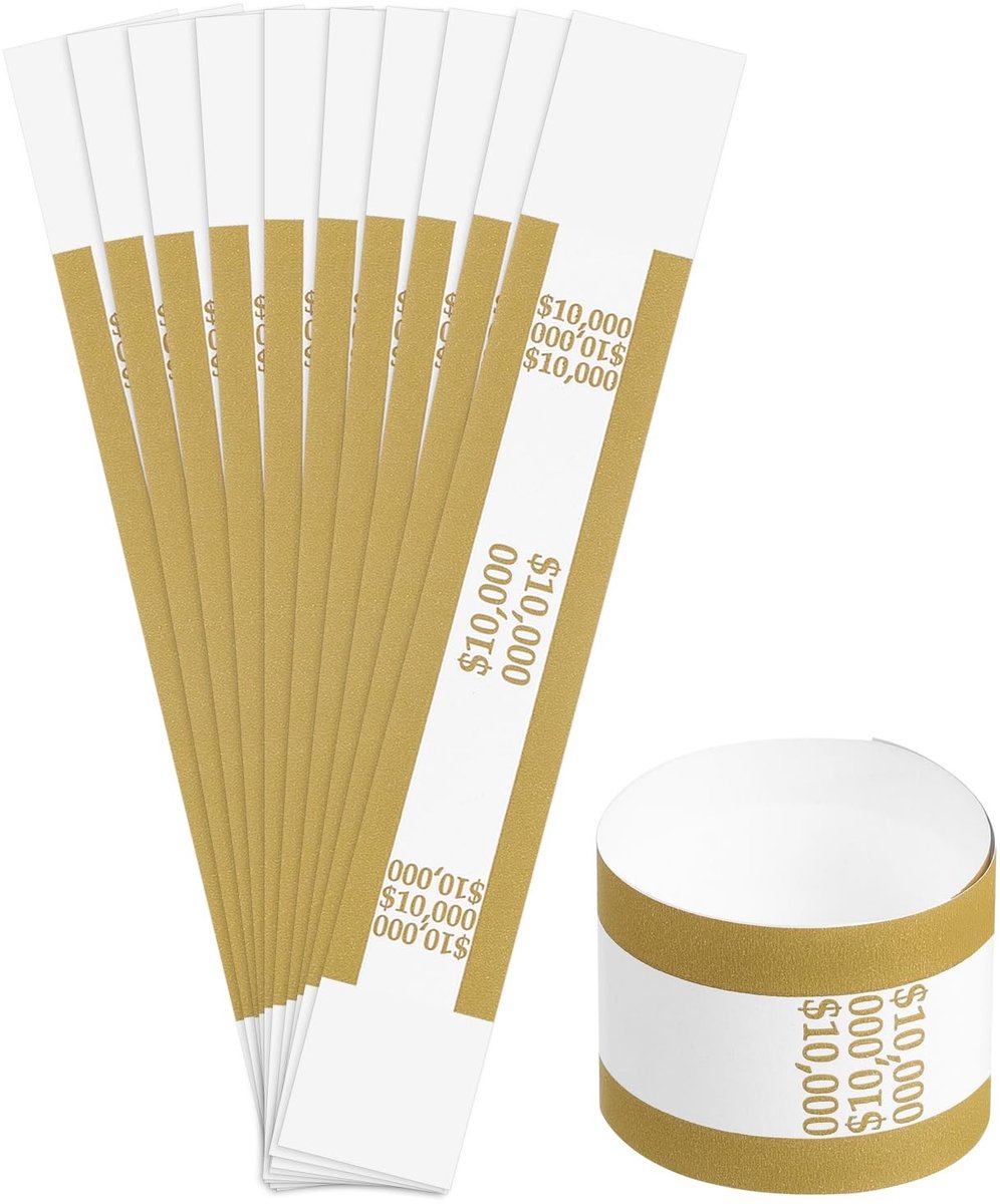 Elzusha - Set van 100 Zelfklevende Bankbiljet Covers in Goud