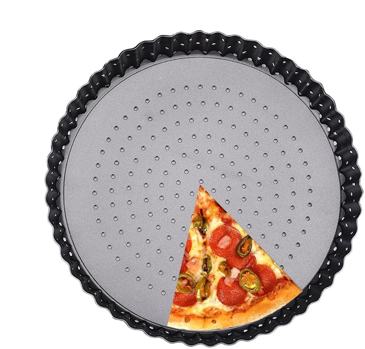Elzusha - Ovenpizzapan met Afneembare Bodem - Multifunctioneel - 8 Inch