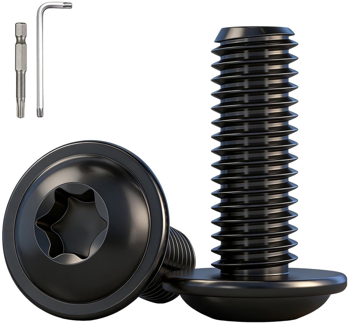 Elzusha - 10 Stuks M6x35mm Platkopschroeven met Sleutel Torx voor Hout en Meubels