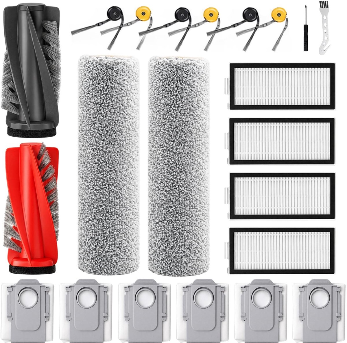 Elzusha - 22 accessoires voor Roborock Qrevo Curv 2 Flow Robotstofzuiger