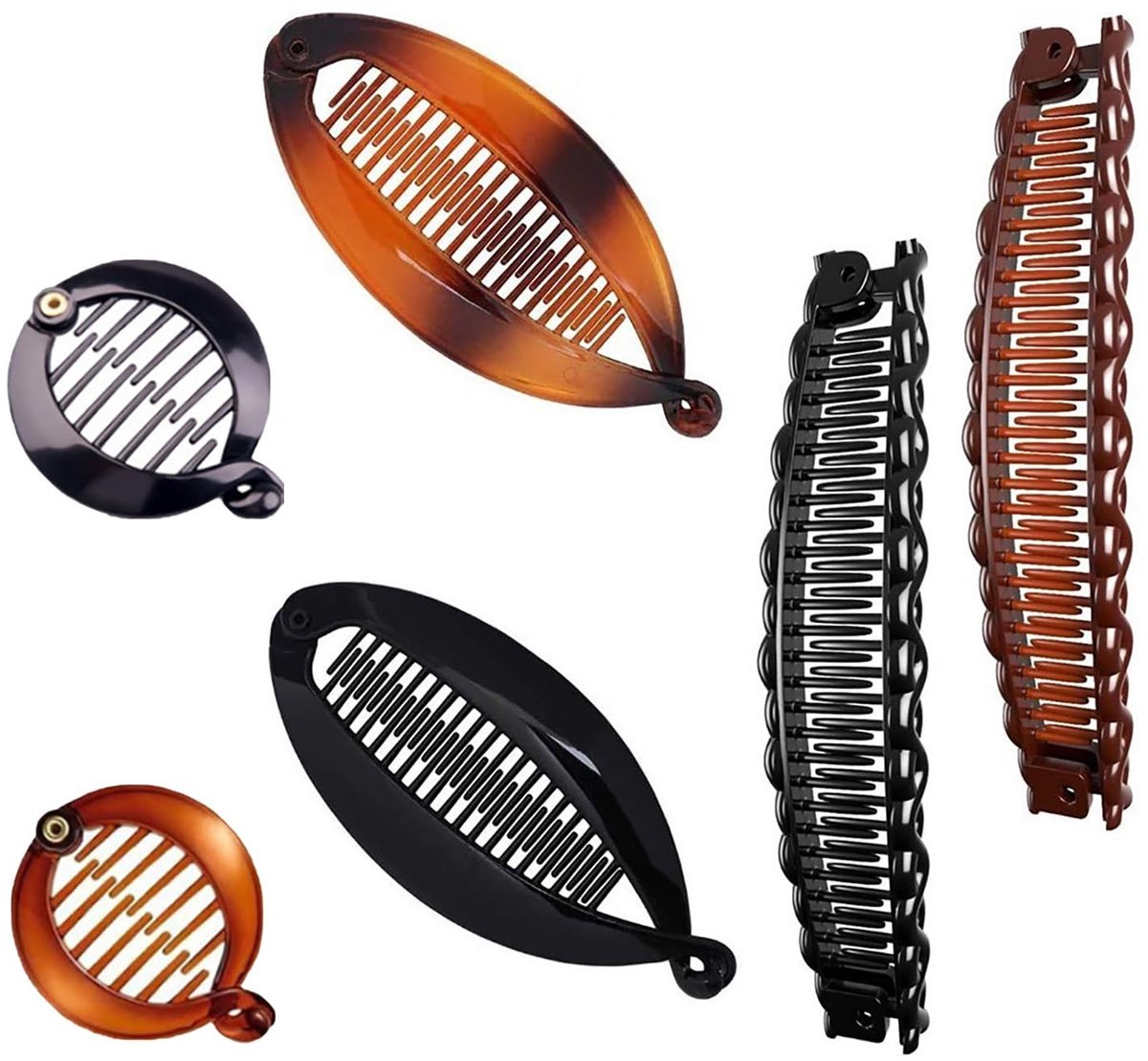 Elzusha - Set van 6 Banana Haarclips voor Dames