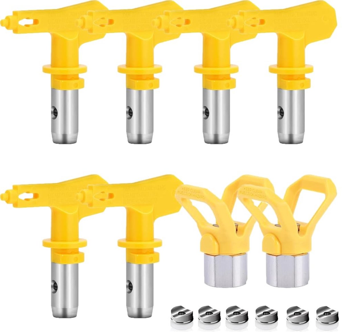 Elzusha - Set van 6 Airless Verfspuit Nozzles voor Airless Systemen