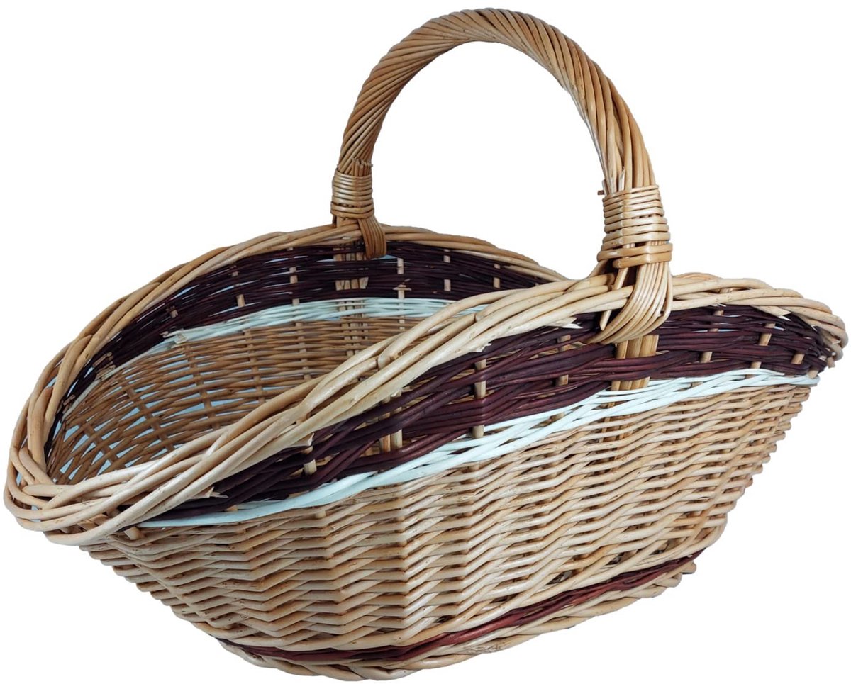 Elzusha - Wicker Houtmand voor Brandhout met Jute 65 x 40 cm