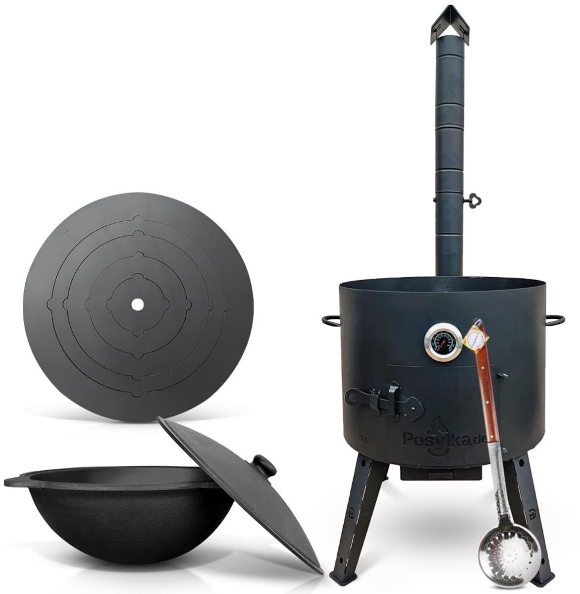 Elzusha - Utschak fire stove met thermometer - Ø 49 cm