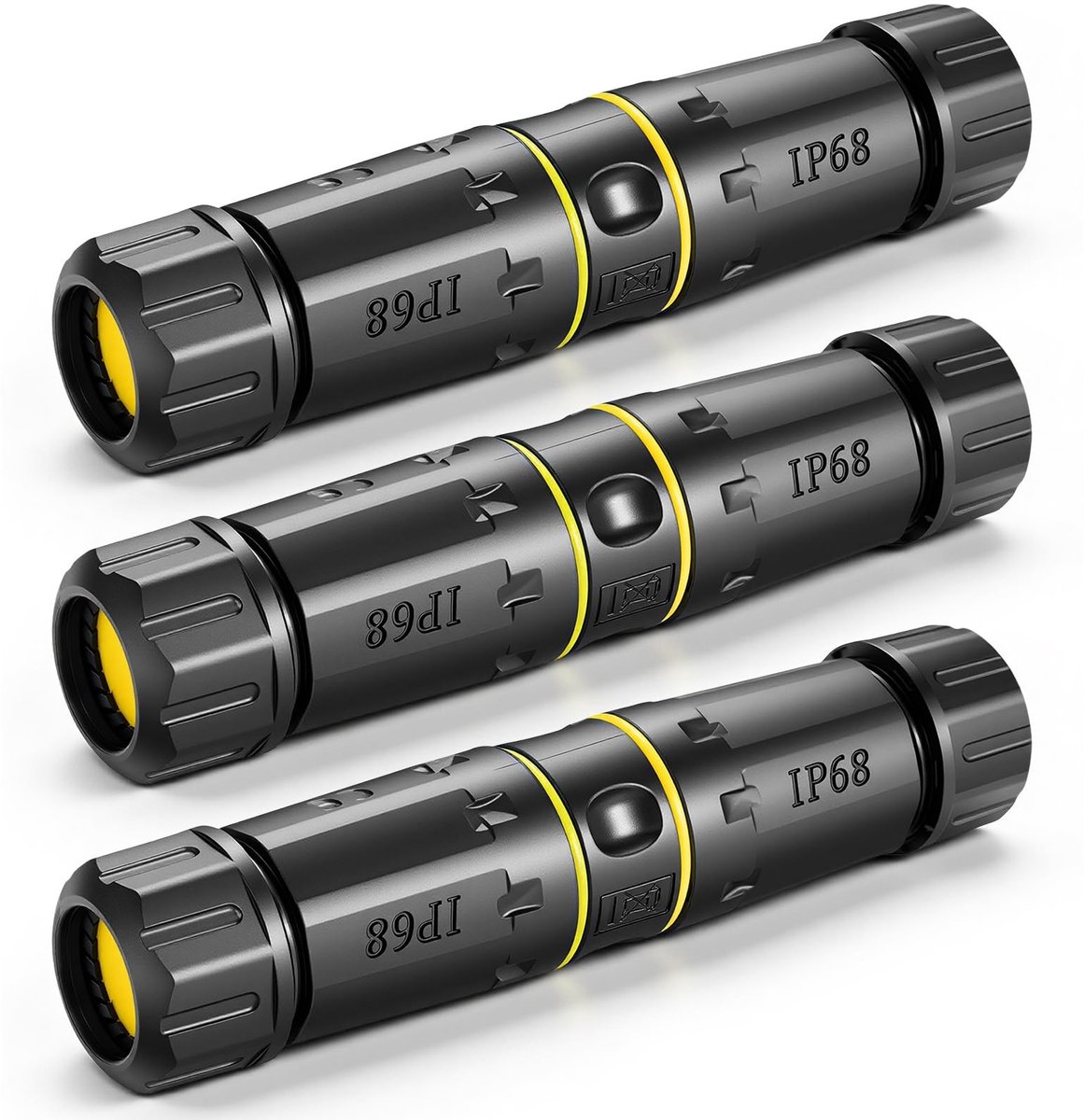 Elzusha - 3 Stuks RJ45 Koppelingen voor Ethernet Kabels, IP68 Waterdicht