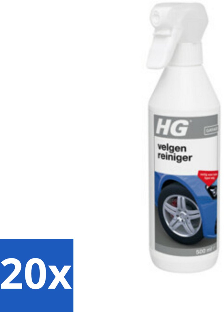 20 x HG Velgen Reiniger 500 ml - Velgenreiniger - Autovelgenreiniger - Remvloeistof - Vet Verwijderen - Velg Reinigen