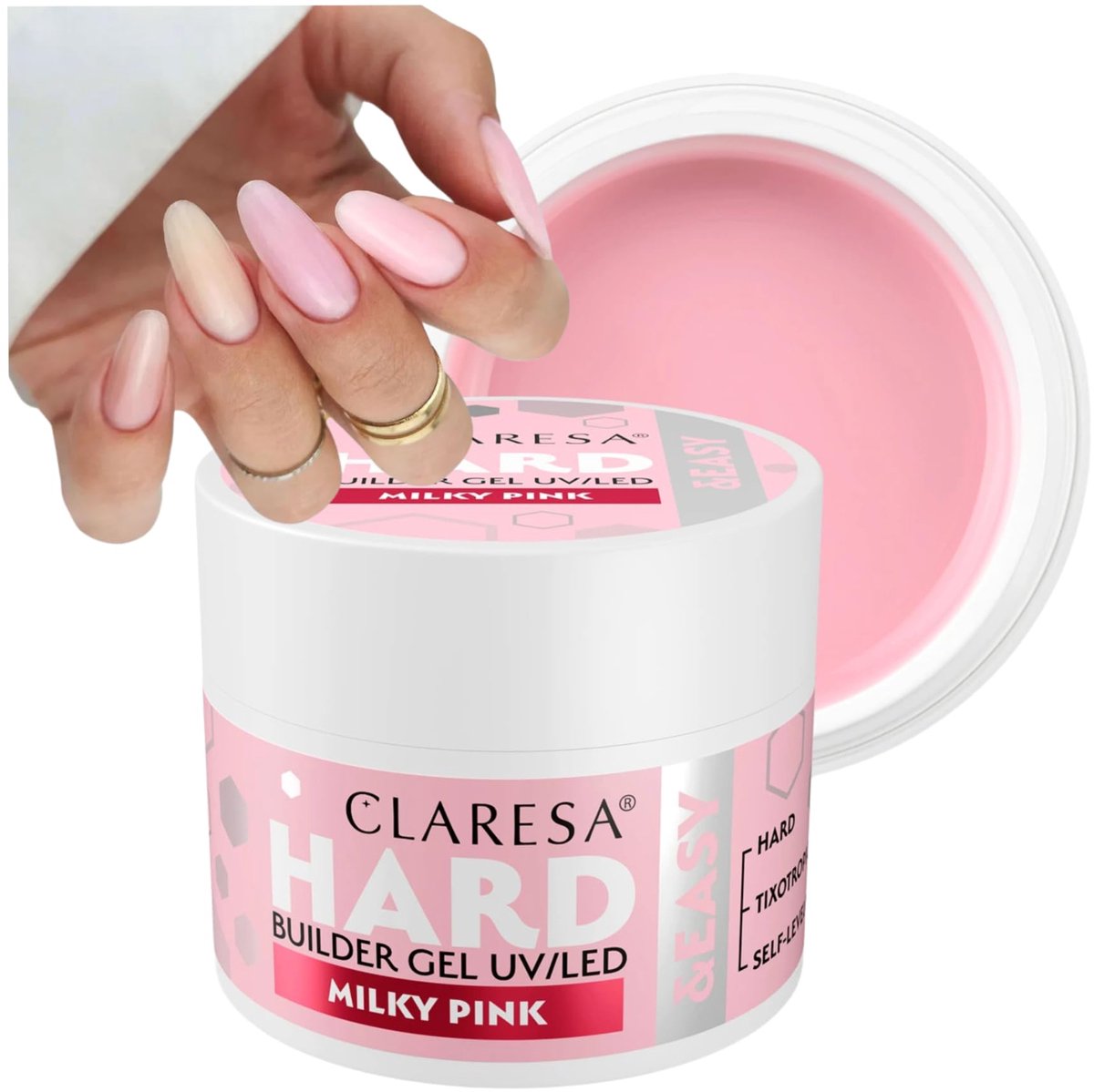 Builder Gel Hard & Easy Milky Pink, 45 g - ShopVlot