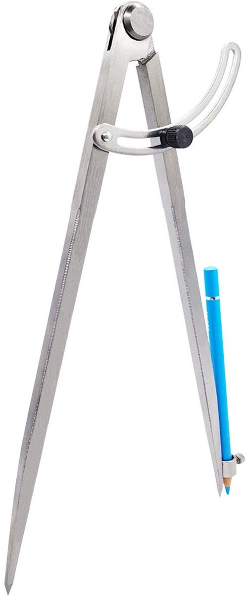 Elzusha - Professionele Verdeelcompas met Potloodhouder, 10 inch