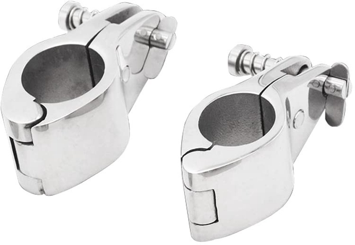 Elzusha - 2 Stuks Heavy Duty RVS Bimini Top Clips voor Boot