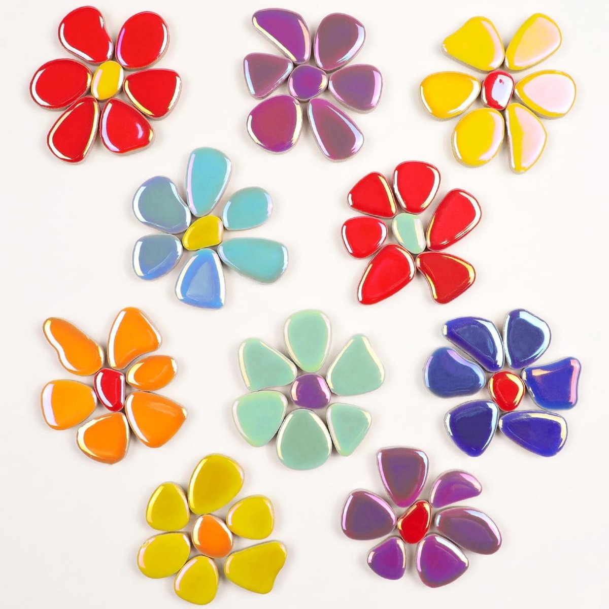 Mini Keramische Mozaïektegels 454g voor DIY Kunstprojecten, Onregelmatige Glazuur Porselein Tegels voor Creatieve Mozaïek Decoratie