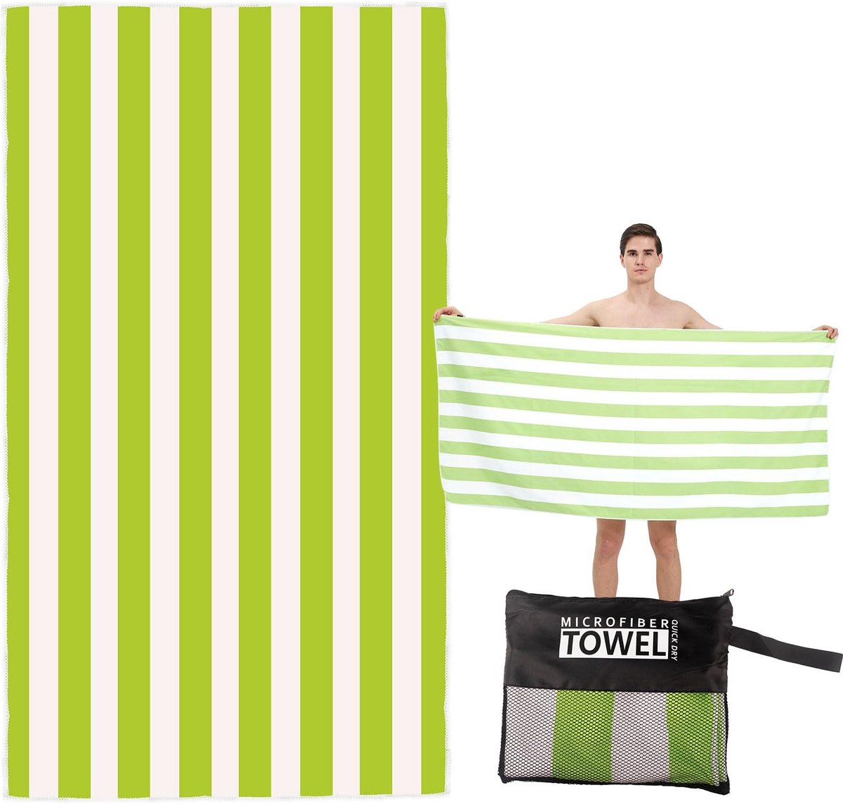 Elzusha - Sneldrogende Microfiber Strandhanddoek 63x90cm