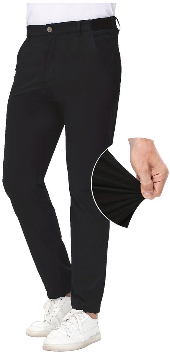 Currero Comfortabel Golfbroek Heren Golfkleding Nette Pantalon Mannen Broek Outfit Chino S Zwart