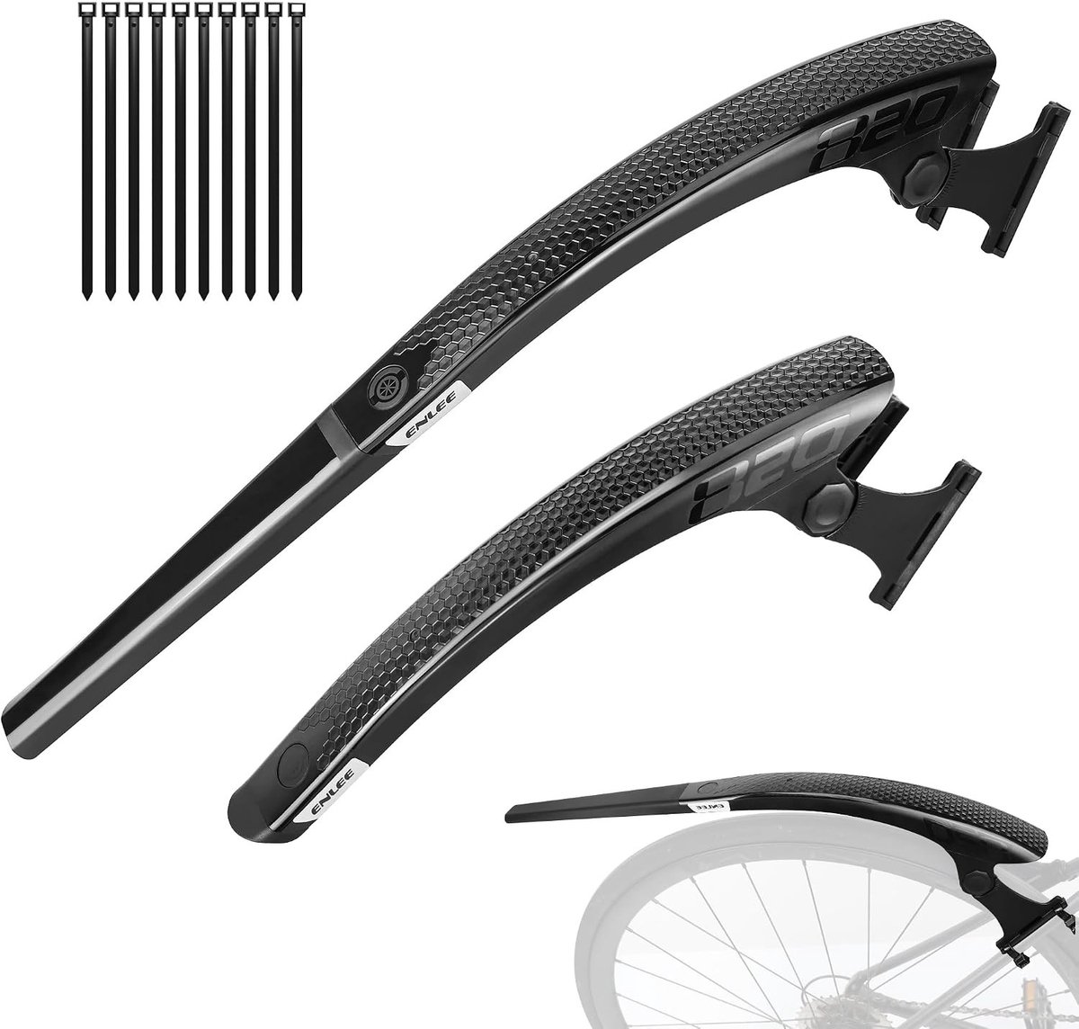 Fietsmodderbeschermers Set voor 28 Inch Fietsen, Voor en Achter, Universele Spatborden voor Wegfietsen, Gravelbikes en Stadsfietsen met 700 x 25C-50C Banden