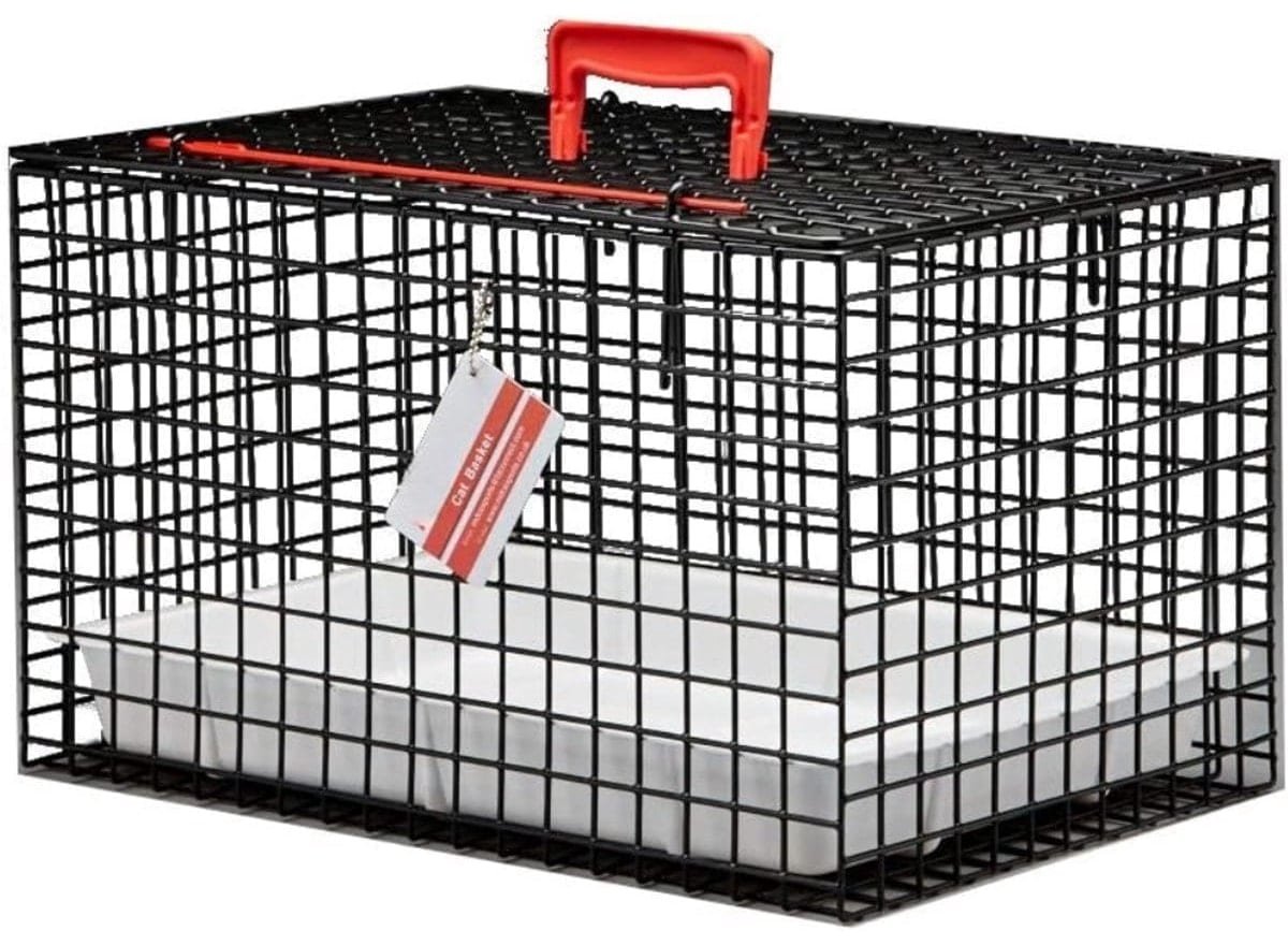 Klarven® Kattenbench Zwart - Veilig en kalmerend vervoer, Gemakkelijk schoon te maken - B 48 x D 32 x H 31 cm