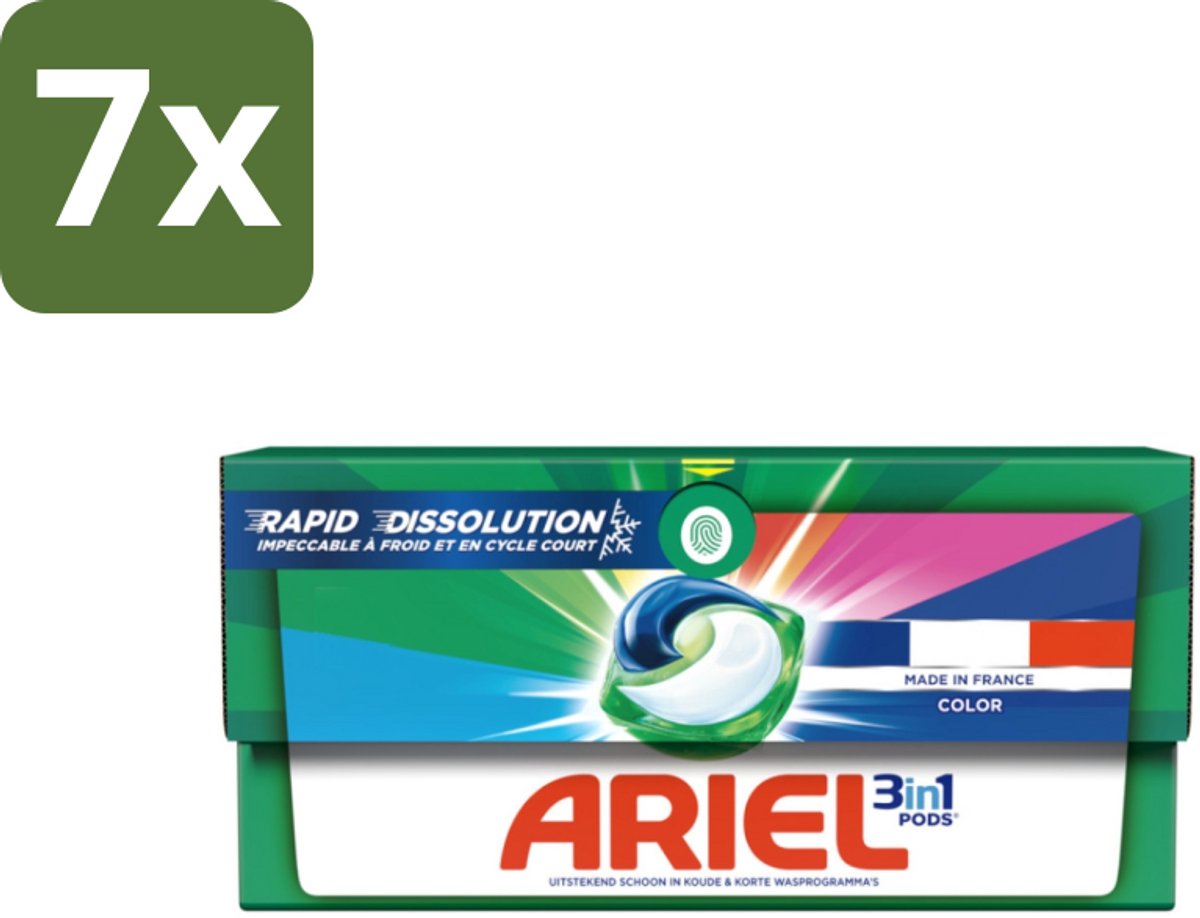 7 x Ariel Color - Wasmiddelcapsules - 3in1 Pods - Gekleurde Was - 19 Wasbeurten - Wasmiddelcapsules - Gekleurde Was - 3 In 1 - Wasbeurten - Vlekverwijdering