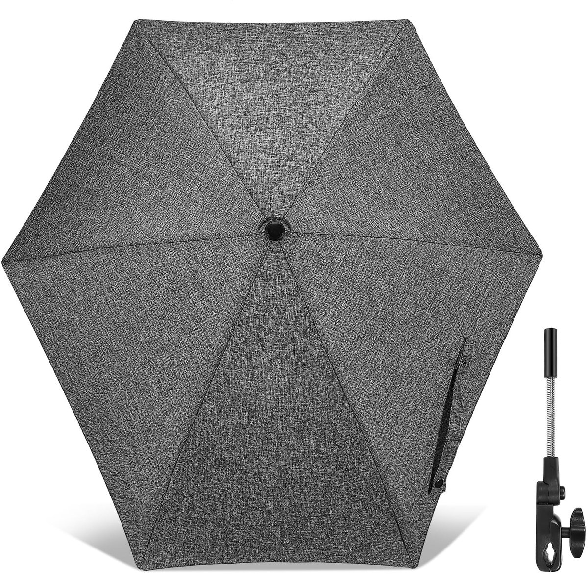Elzusha - UPF 50+ Parasol voor Kinderwagens met Universele Klem