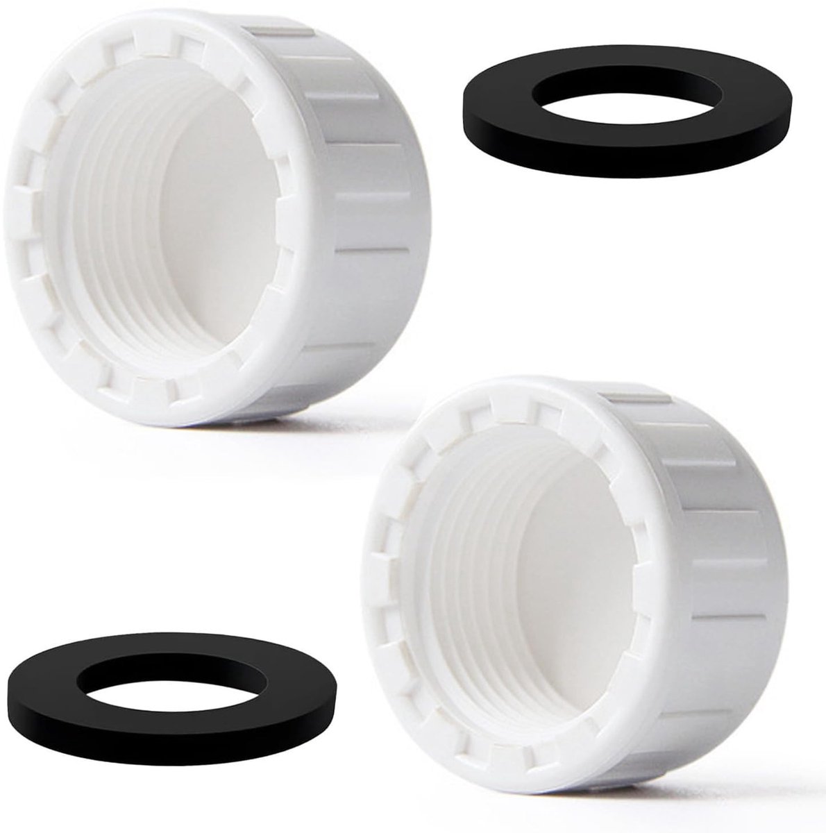 Elzusha - Pvc Schroefdop met Rubberen Afdichting (2 Stuks)