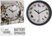 H&S - Collection - Wandklok - met - vogelgeluiden - 25 - cm