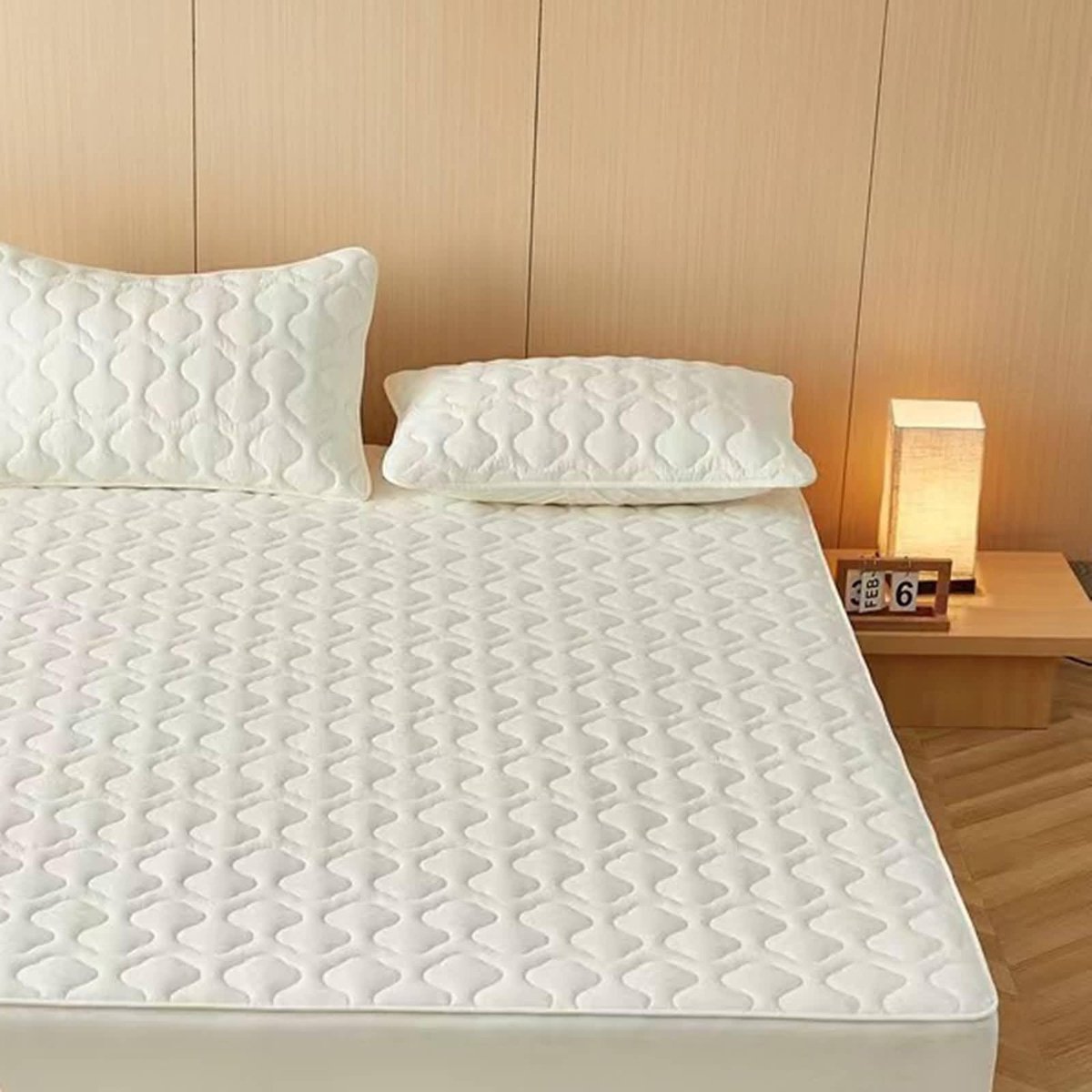Elzusha - Boxspringbed Hoeslaken - Katoen met Effen Crème - 120 x 200 cm