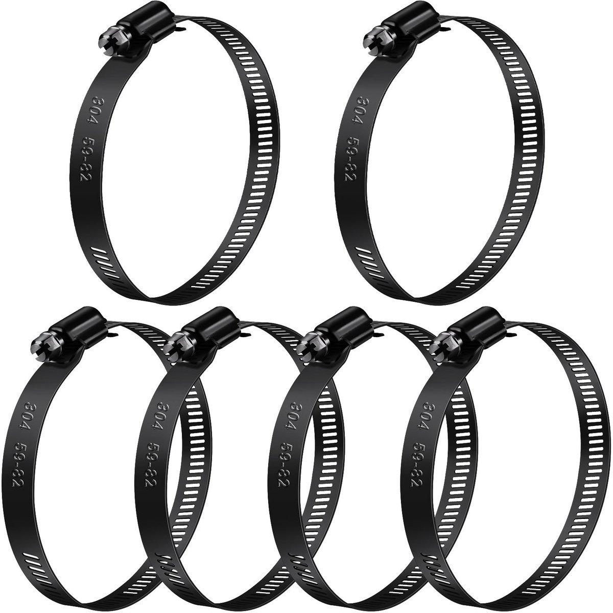 Elzusha - Set van 6 Roestvrijstalen Slangklemmen