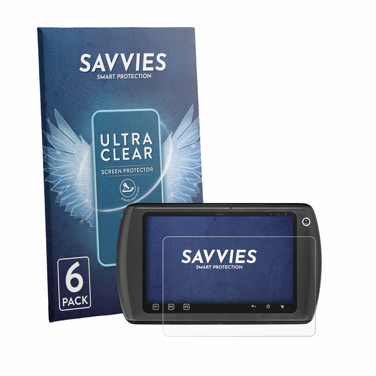 Savvies - Screenprotector voor Zebra ET1 - Folie Beschermfolie transparant 6 Stuks